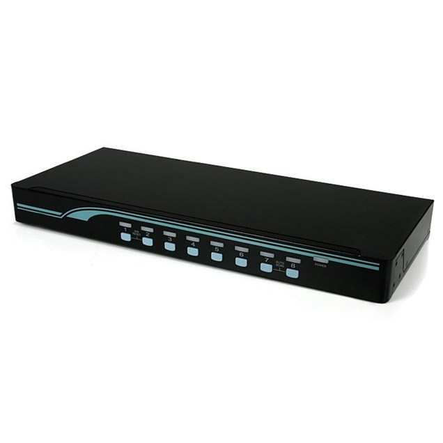 StarTech.com 8-Port (1U) Rack Mount DVI USB KVM Switch