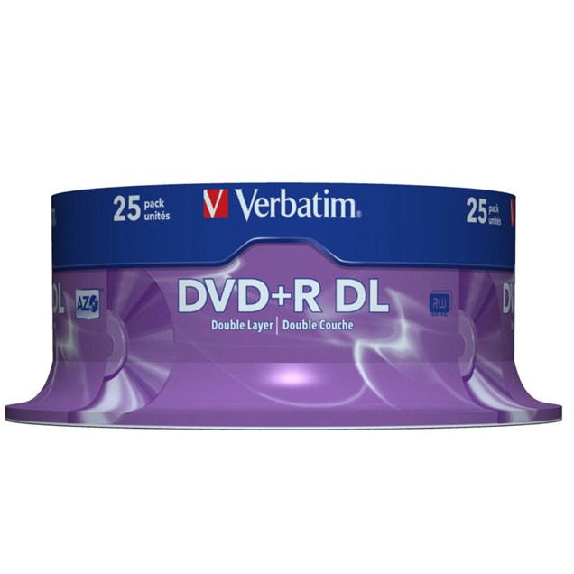 Verbatim DVD+R 8x DL Matt Silver 25pk