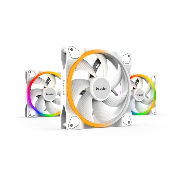 be quiet! Light Wings White 140mm PWM ARGB Triple Fan Pack in White