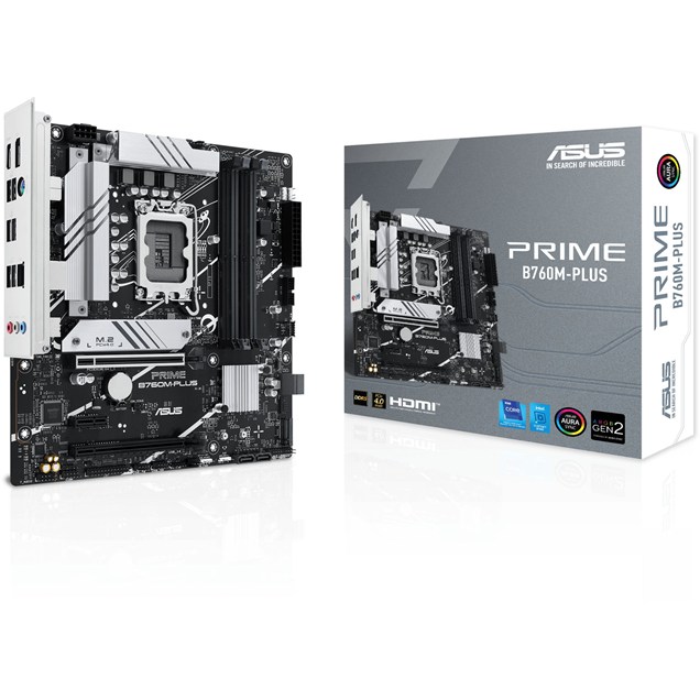 ASUS Prime B760M-PLUS mATX Motherboard for Intel LGA1700 CPUs
