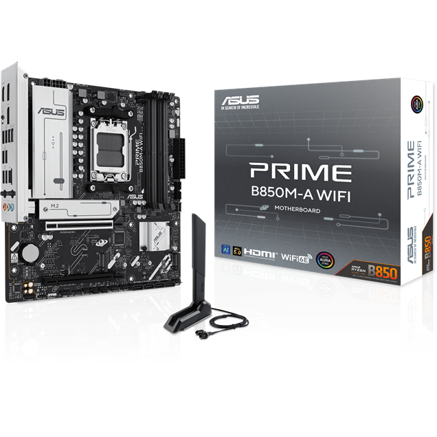 ASUS Prime B850M-A WiFi mATX Motherboard for AMD AM5 CPUs