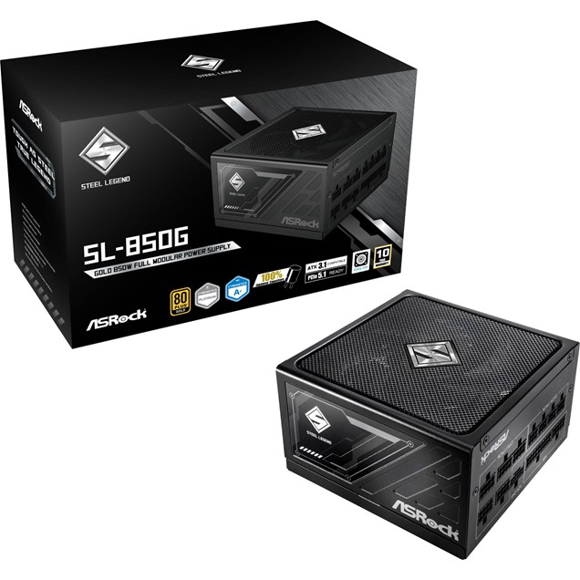 850W ASRock Steel Legend 850G Modular 80 Plus Gold PSU