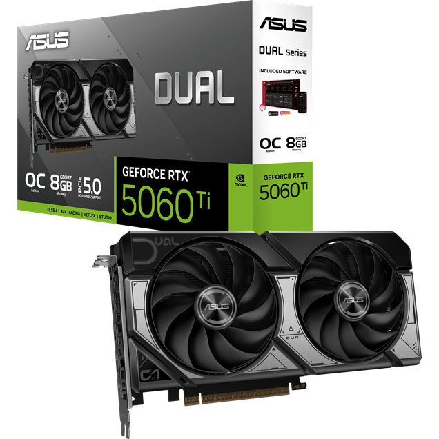 ASUS GeForce RTX 5060 Ti Dual OC 8GB GDDR7 Graphics Card
