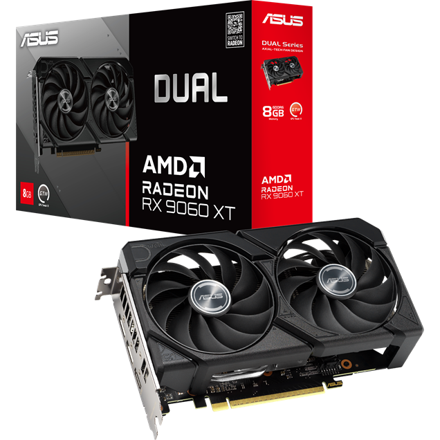 ASUS Radeon RX 9060 XT Dual 8GB GDDR6 Graphics Card