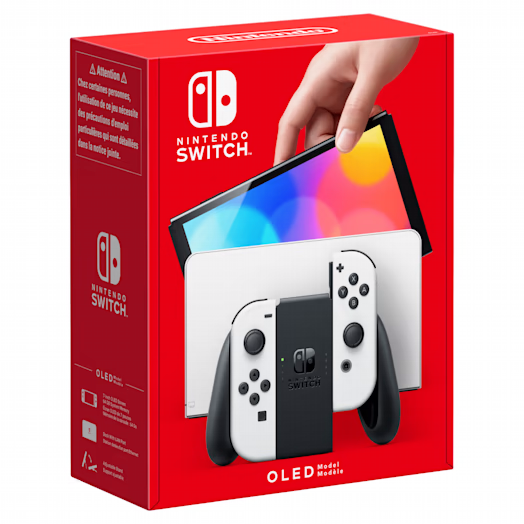 Nintendo Switch OLED Console in White with White Joy-Con Controllers