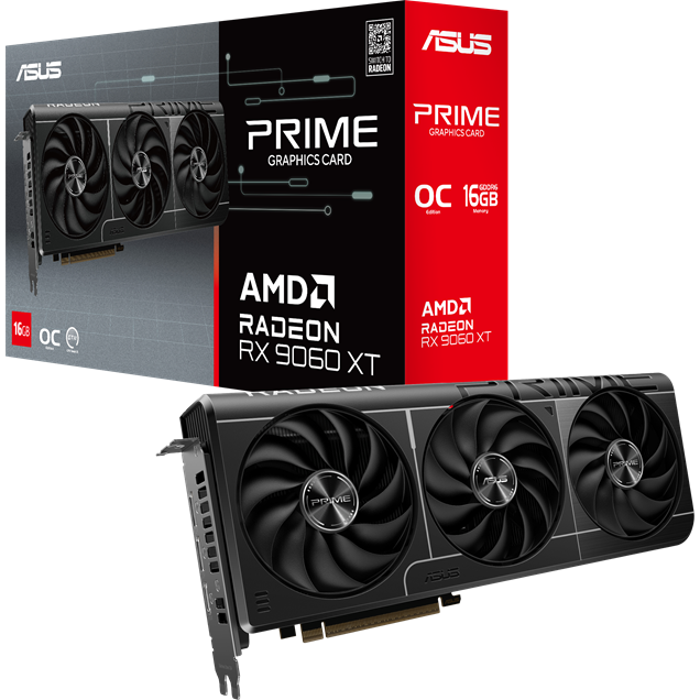 ASUS Radeon RX 9060 XT Prime OC 16GB GDDR6 Graphics Card