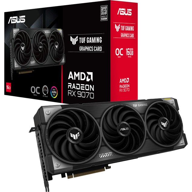 ASUS Radeon RX 9070 TUF OC 16GB GDDR6 Graphics Card