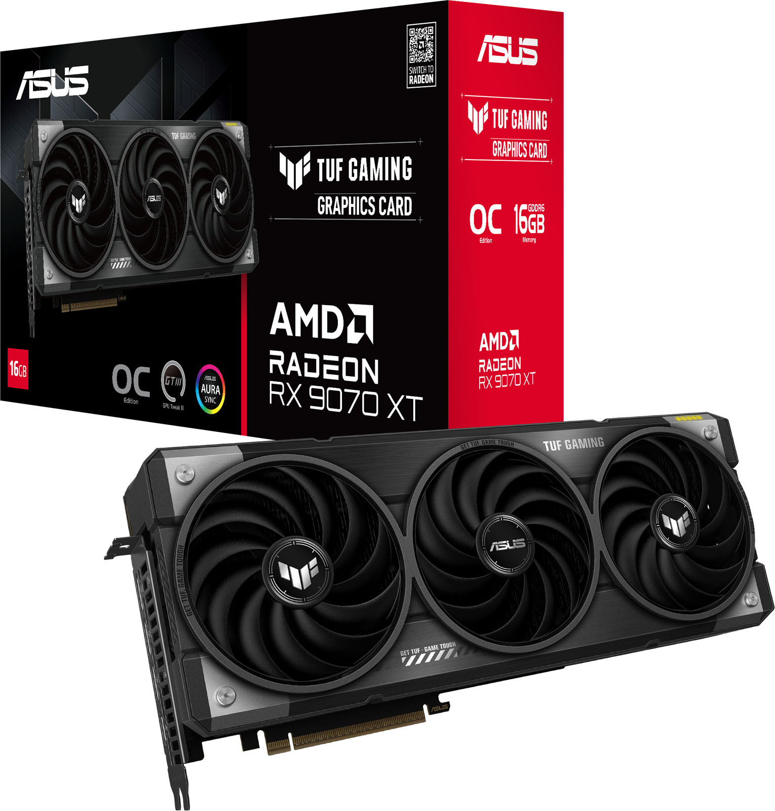 ASUS PRIME Radeon RX 9070 XT 16GB OC Graphics Card (PRIME-RX9070XT