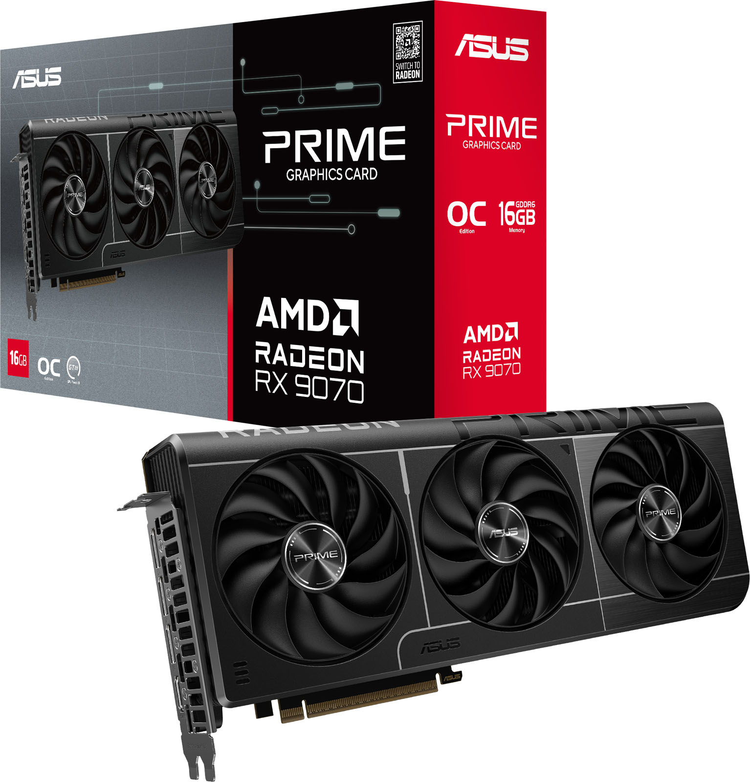 ASUS PRIME 9070 16GB OCモデル ASUS PRIME Radeon RX 9070 16GB OC Graphics Card (PRIME-RX9070-O16G