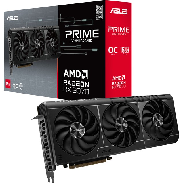 ASUS Radeon RX 9070 Prime OC 16GB GDDR6 Graphics Card