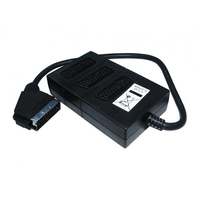 Cables Direct 3-Way SCART Splitter Box