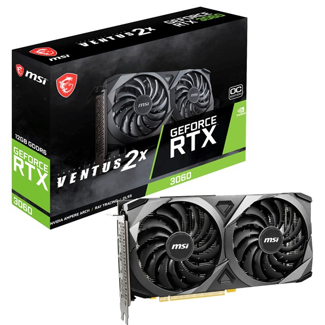 MSI GeForce RTX 3060 Ventus 2X OC 12GB GDDR6 Graphics Card