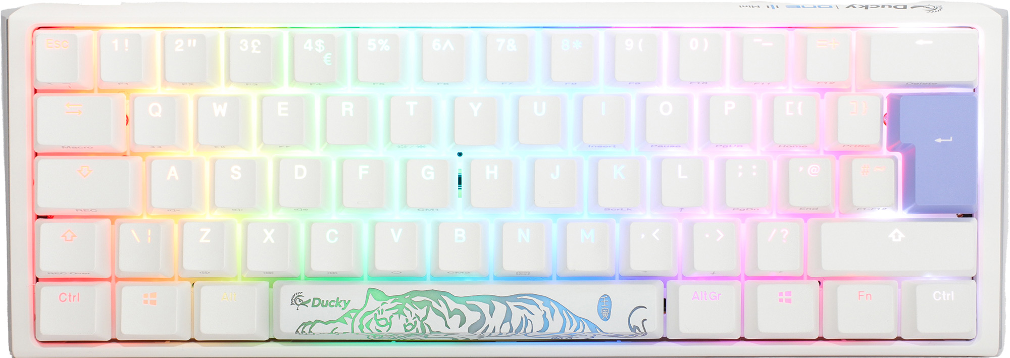 Ducky One 3 Classic Mini Mechanical USB Keyboard in Pure White, 60