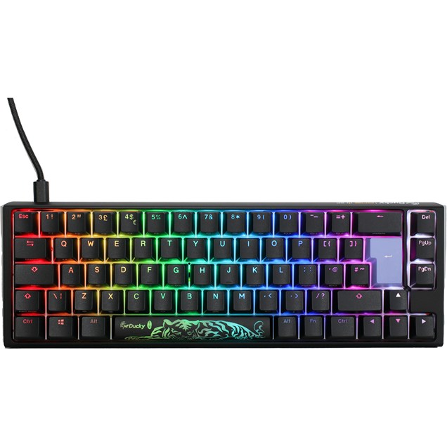 Ducky One 3 Classic SF Mechanical USB Keyboard in Galaxy Black, 65%, RGB, UK Layout, Cherry MX Black Switches