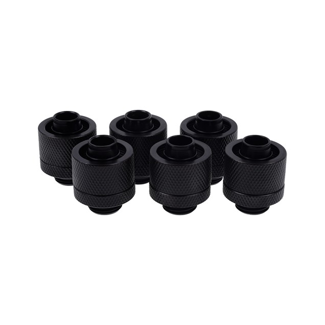 Alphacool Eiszapfen 16/10mm Deep Black Compression Fitting - Six Pack