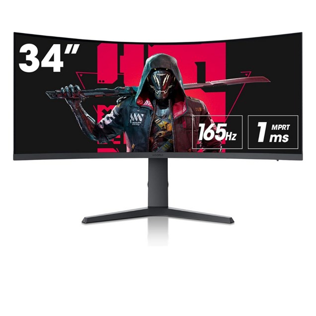 KOORUI 34E6UC 34" UltraWide Curved Gaming Monitor - VA, 400 nits, 165Hz, 1ms, DP