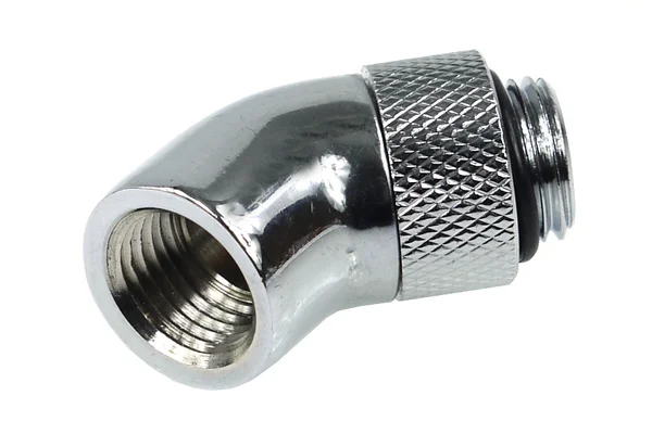 Alphacool HF angle adapter 45 degree - rotatable - G1/4 AG to G1/4 IG - Chrome