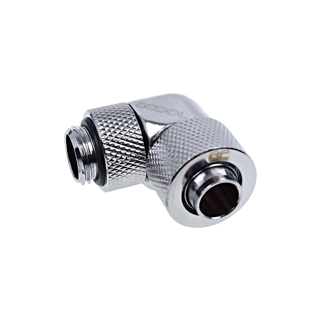 Alphacool Eiszapfen 13-10mm 90 Degree Rotatable Screw-on Nozzle - Chrome