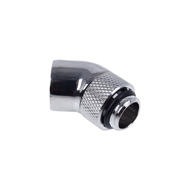 Alphacool Eiszapfen angle adapter 45 degree rotatable G1/4 AG to G1/4 IG - Chrome