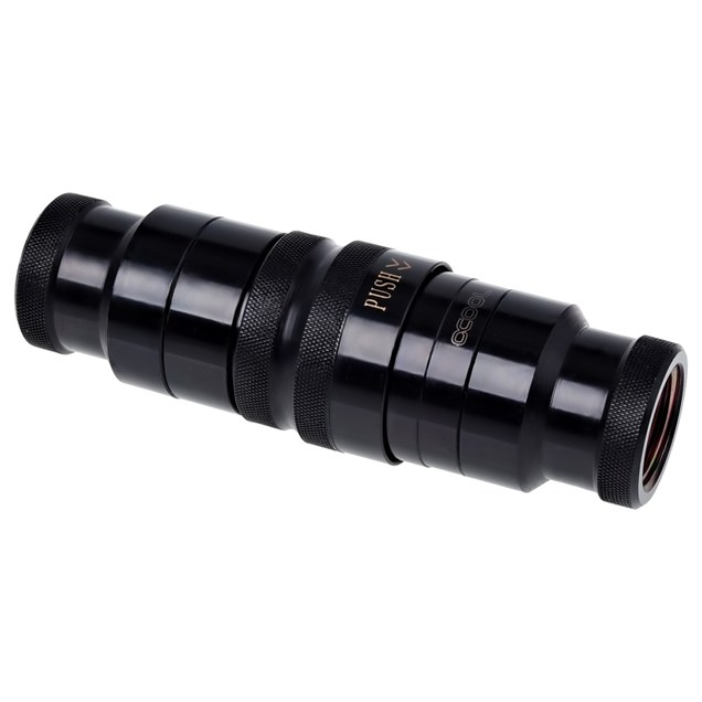 Alphacool Eiszapfen HF quick release connector kit G3/8 inner thread with reducing nipple G1/4 in deep black