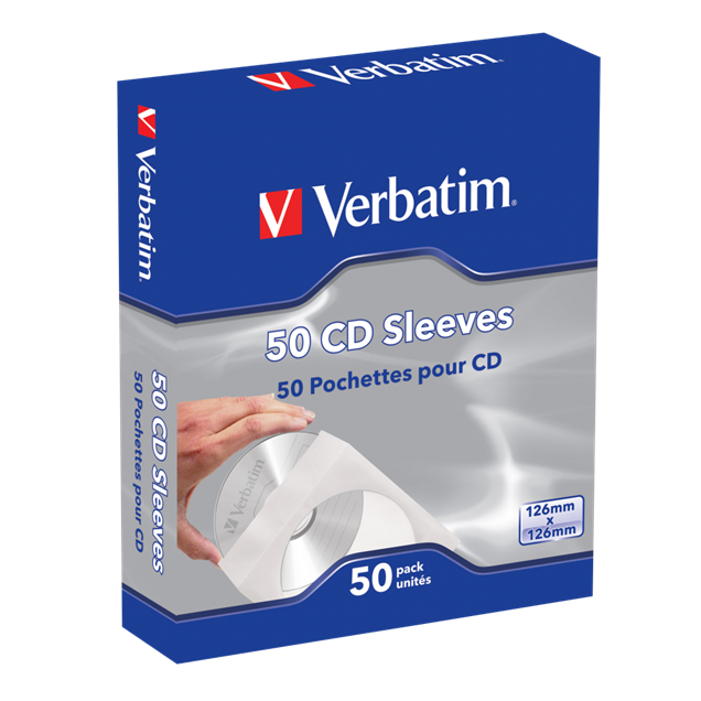 Verbatim CD Sleeves, 50 Pack