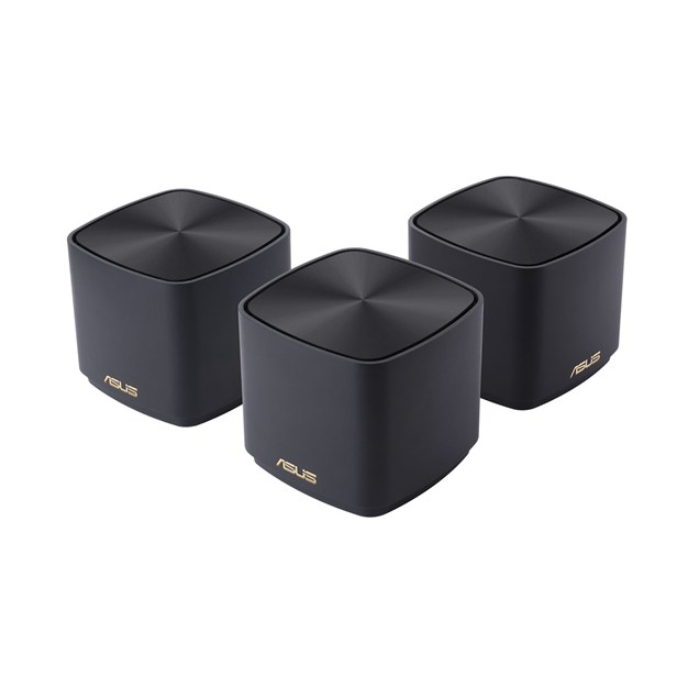 ASUS ZenWiFi AX Mini (XD4) AX1800 Whole-Home Mesh WiFi 6 System in Black, 3 Pack