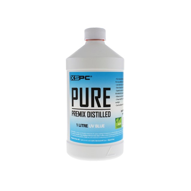 XSPC PURE 1 Litre Premix Distilled Coolant in UV Blue