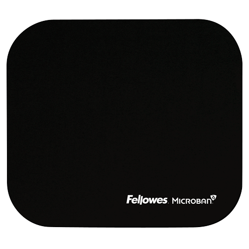 Fellowes Mouse Pad with Microban© Anti-bacterial Protection - Black