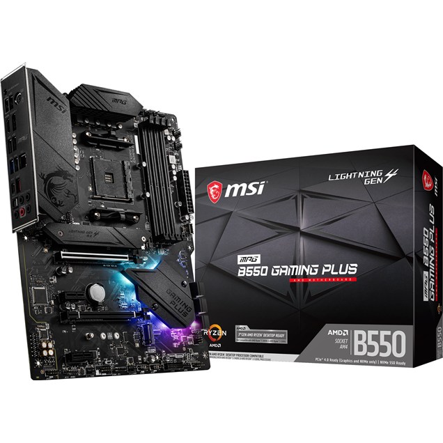MSI MPG B550 GAMING PLUS ATX Motherboard for AMD AM4 CPUs