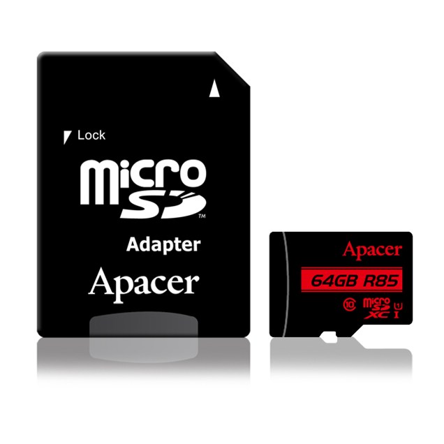 Apacer microSDHC UHS-I U1 Class10  64GB w/ 1 Adapter RP