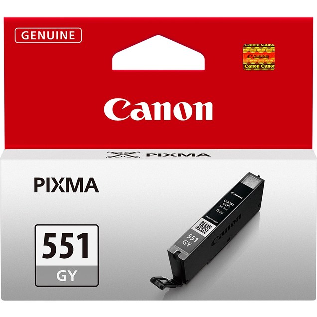Canon CLI-551GY Ink Cartridge - Grey, 7ml (Yield 125 Photos)