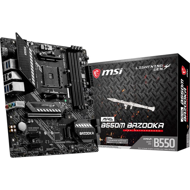 MSI MAG B550M BAZOOKA mATX Motherboard for AMD AM4 CPUs