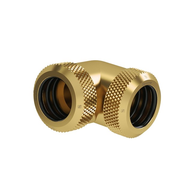 Barrow 14mm OD Twin Seal Hard Tube 90 Degree Compression Fitting - Gold
