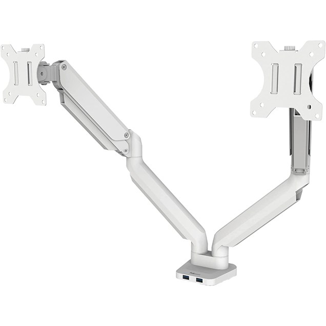 Fellowes Platinum Series Dual Monitor Arm in White