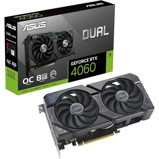 ASUS GeForce RTX 4060 Dual Evo OC 8GB GDDR6 Graphics Card