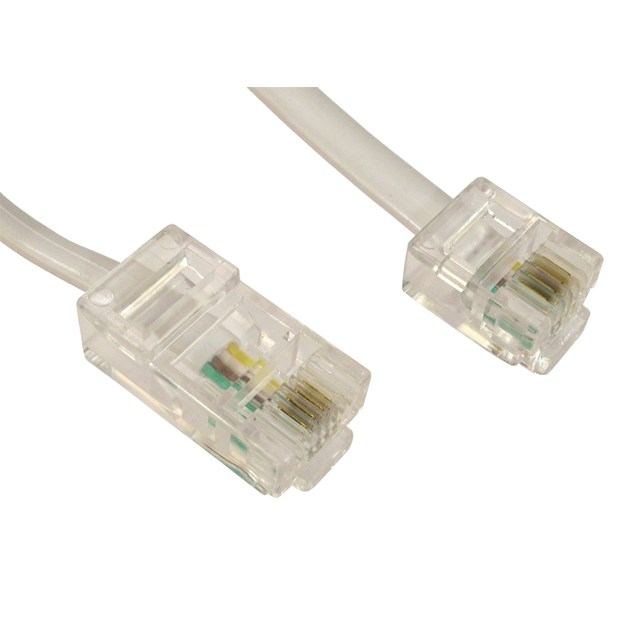 15m RJ45 - RJ11 Cable (White)