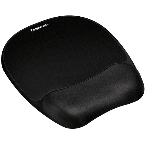 Fellowes Memory Foam Mousepad Wrist Support - Black