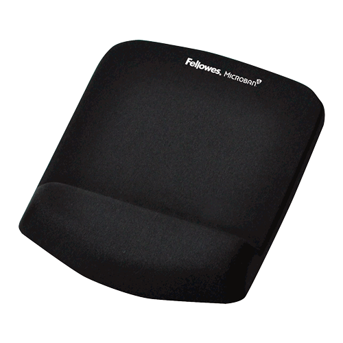 Fellowes PlushTouch Mousepad Wrist Support - Black