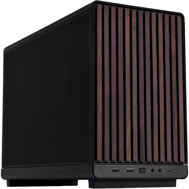Lian Li A3-mATX Wood Edition Mini Tower Case - Black 