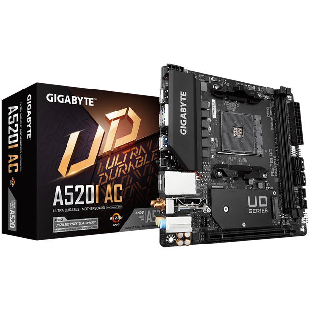 Gigabyte A520I AC ITX Motherboard for AMD AM4 CPUs