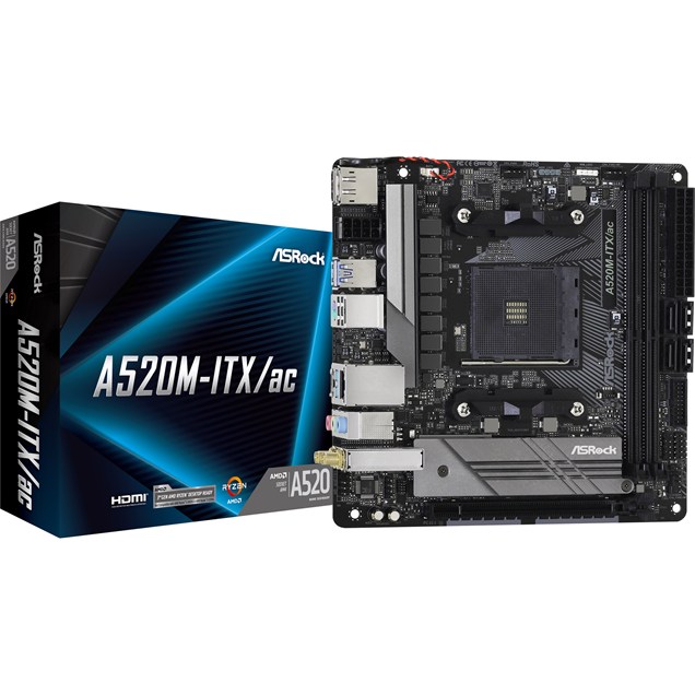 ASRock A520M-ITX/ac ITX Motherboard for AMD AM4 CPUs