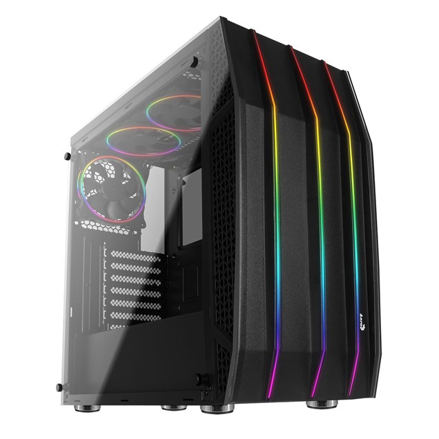 Aero Cool Klaw Mid Tower Gaming Case - Black USB 3.0