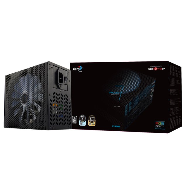 Aero Cool Project 7 P650 650W Modular Power Supply 80 Plus Platinum