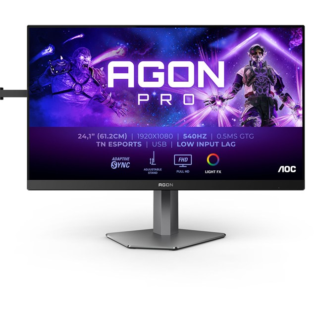 AOC AGON PRO AG246FK 24" Full HD Monitor - TN, 400 nits, 540Hz, 0.3ms, HDMI, DP