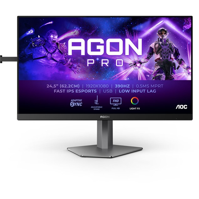 AOC AGON PRO AG256FS 25" Full HD Monitor - IPS, 400 nits, 390Hz, 0.3ms, HDMI, DP