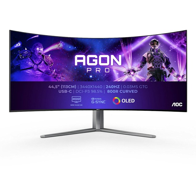 AOC AGON PRO AG456UCZD 45" UltraWide Curved Gaming Monitor - OLED, 1000 nits, DP
