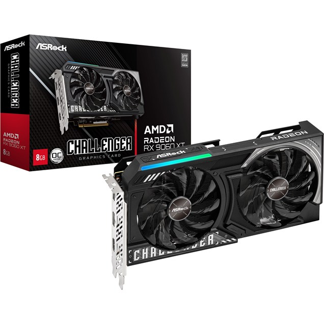 ASRock Radeon RX 9060 XT Challenger OC 8GB GDDR6 Graphics Card