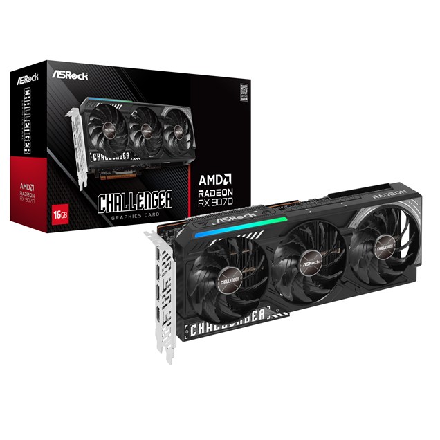 ASRock Radeon RX 9070 Challenger 16GB GDDR6 Graphics Card