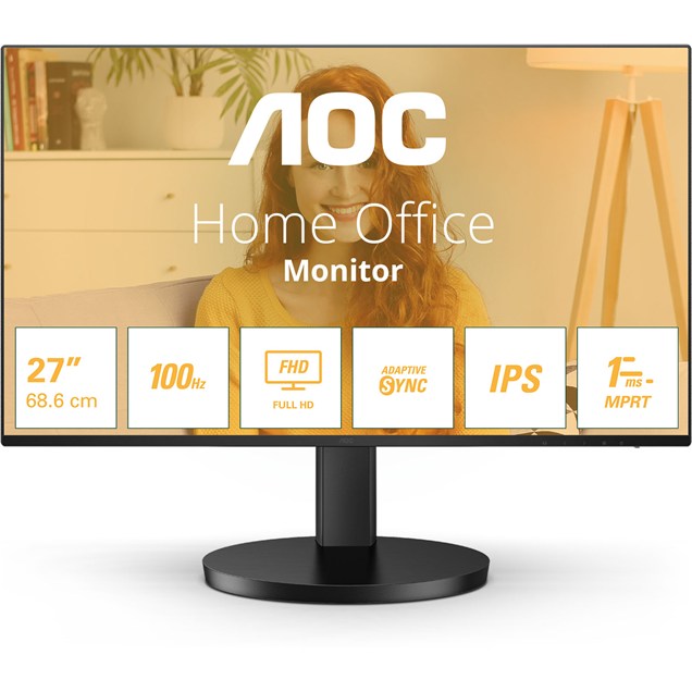 AOC 27B3HA2 27" Full HD Monitor - IPS, 100Hz, 1ms, Speakers, HDMI