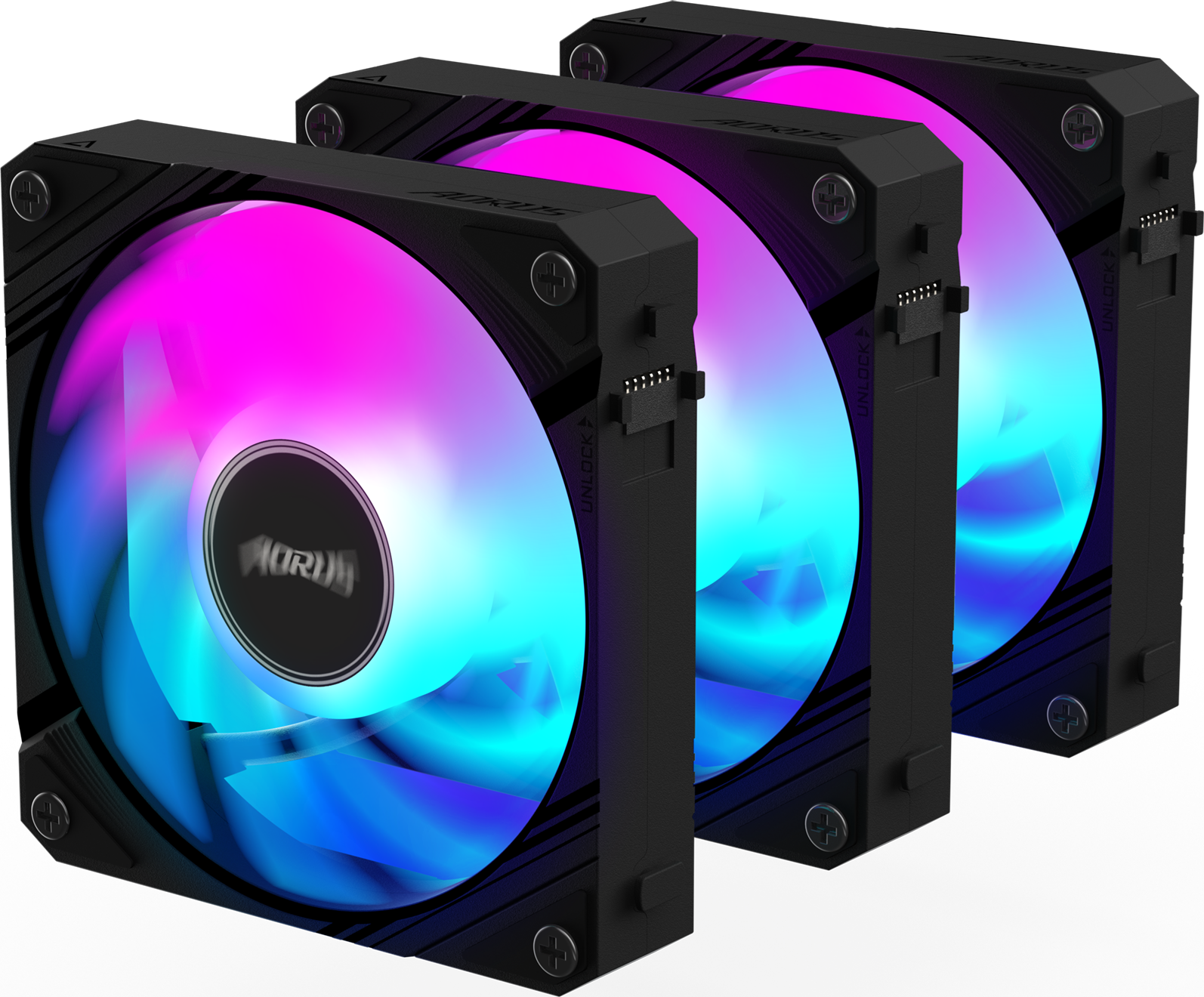 Gigabyte AORUS EZ Chain Fan 120 Triple Pack of 120mm ARGB Case Fans in ...